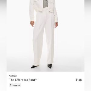 Aritzia Effortless Pant white